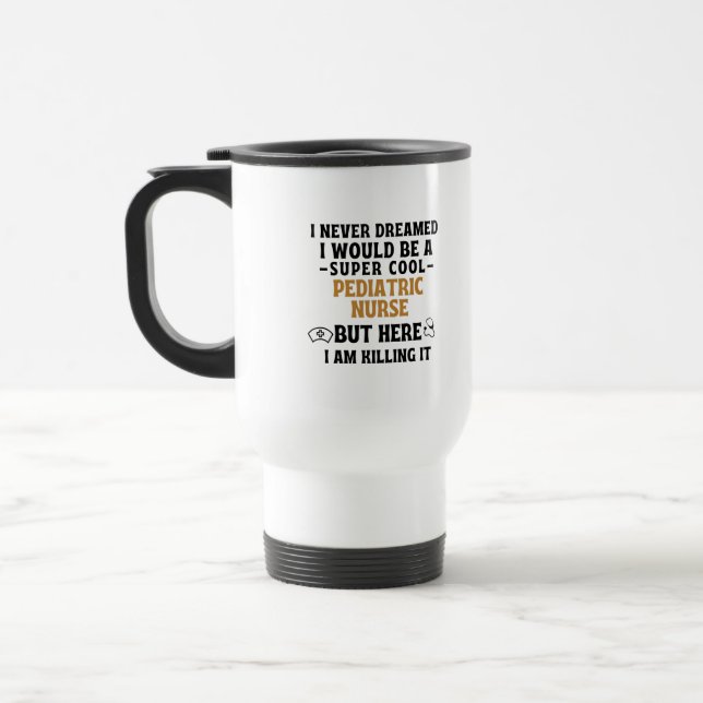 MUG DE VOYAGE INFIRMIÈRE PÉDIATRIQUE (Gauche)