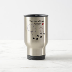 Mug De Voyage Infirmière vétérinaire - empreintes de pattes s