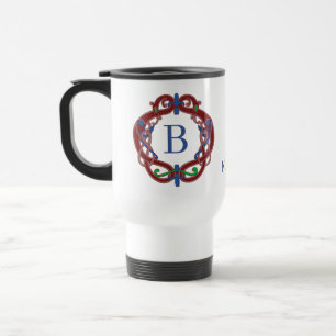 Mug De Voyage Initiales de monogramme Nom Conception celtique Pe