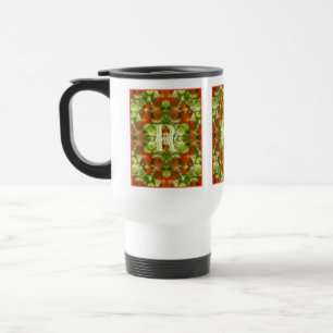 Mug De Voyage Initiales de monogramme personnalisé Nom Tomates d