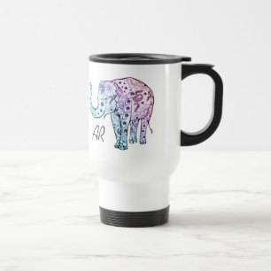 Mug De Voyage Initiales nommées faites sur commande florales en