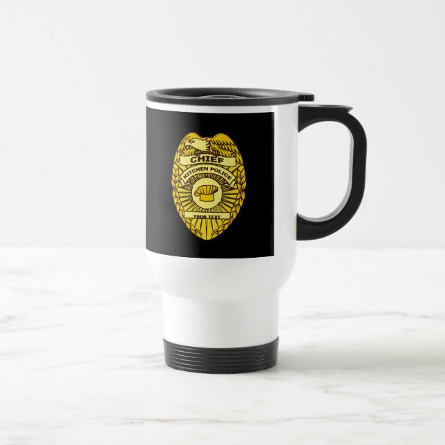 Mug De Voyage Insigne du chef de la police de cuisine (Droite)