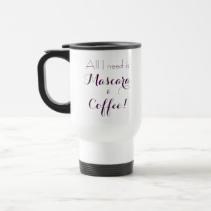 Mug De Voyage Intoxiqué de mascara et de café
