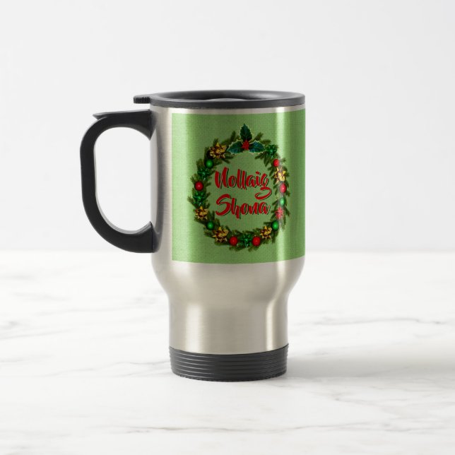 Mug De Voyage Irish Nollaig Shona Joyeux Noël (Gauche)