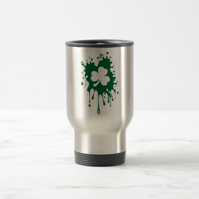 Mug De Voyage Irlandais Shamrock Splat ! (Centre)
