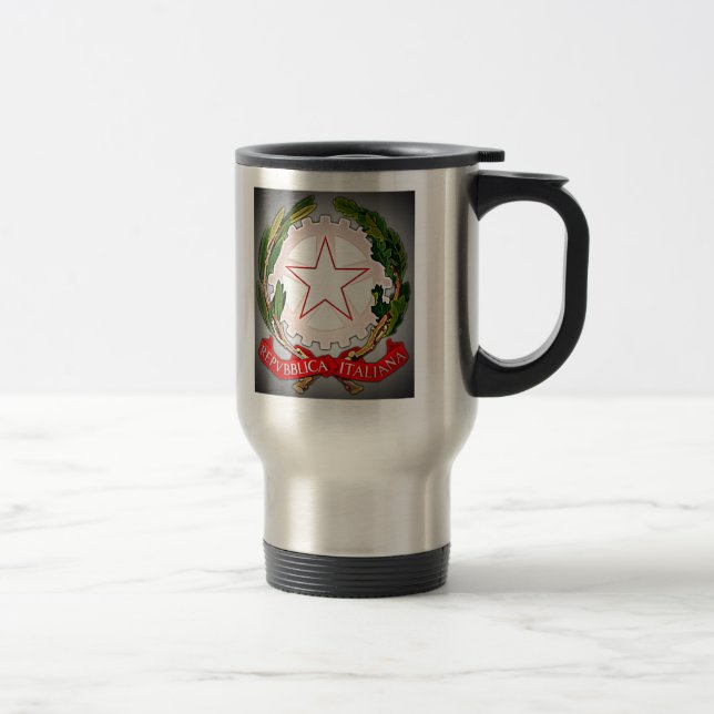 Mug De Voyage Italie Emblème sombre (Droit)