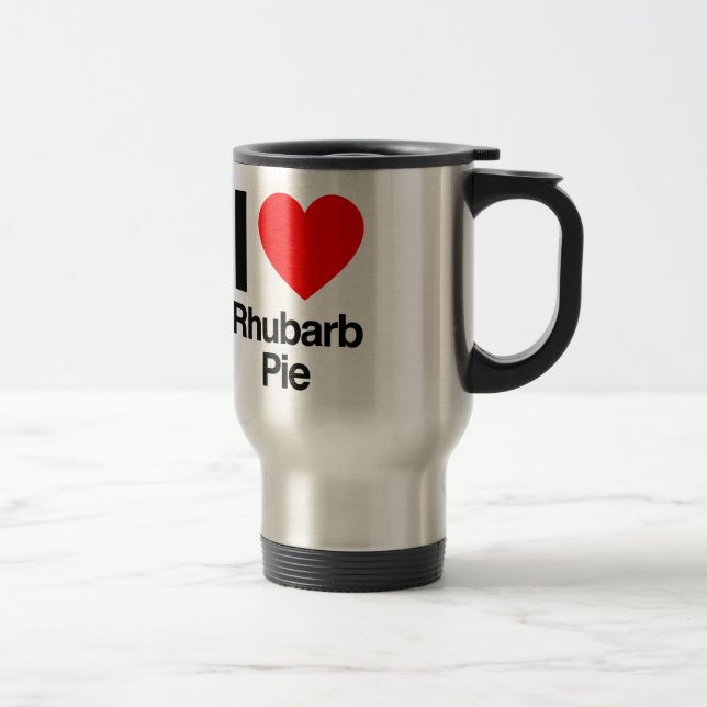 Mug De Voyage j'adore la tarte à la rhubarbe (Droit)
