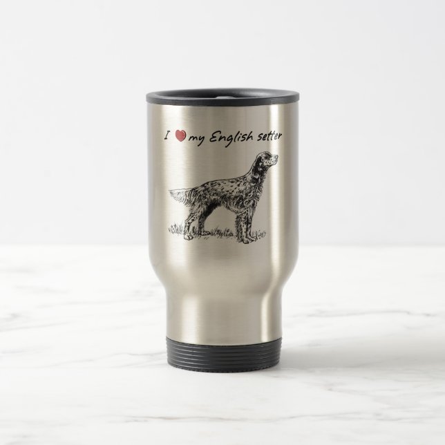 Mug De Voyage J'ai "coeur" mes mots anglais et graphique (Centre)