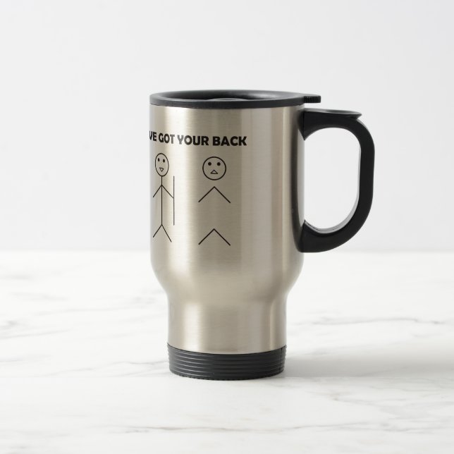 Mug De Voyage J'ai votre dos - chiffre de bâton (Droit)