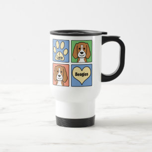 Mug De Voyage J'aime des beagles