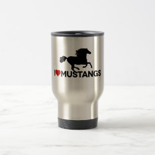 Mug De Voyage J'aime des mustangs