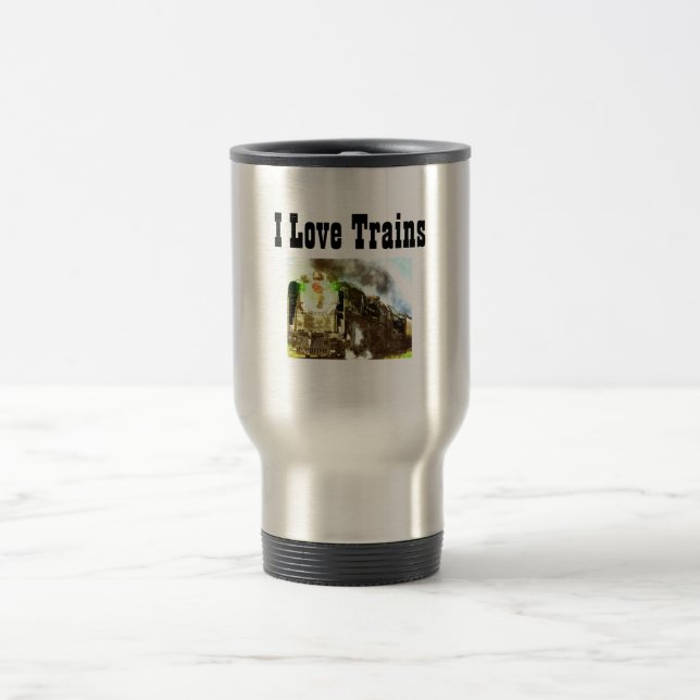 Mug De Voyage J'aime des trains (Centre)