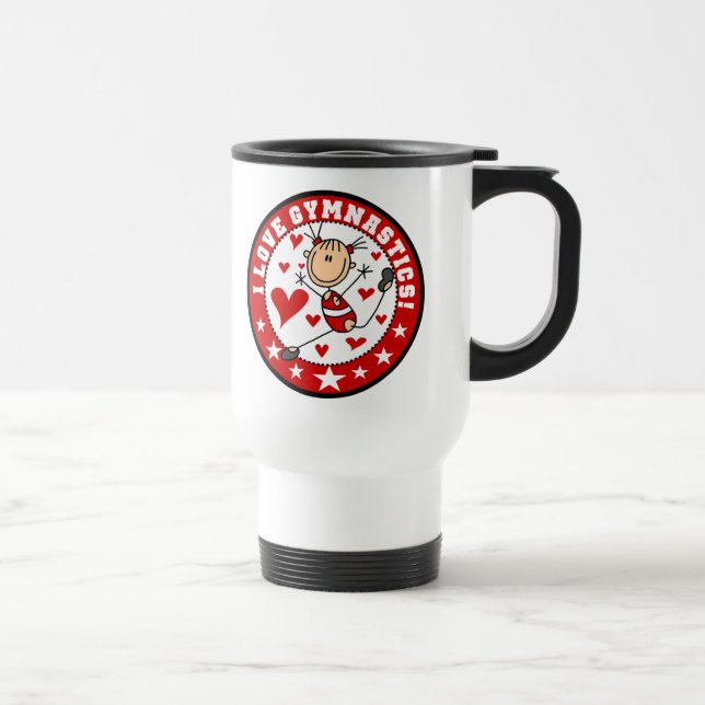 Mug De Voyage J'aime la gymnastique (Droite)