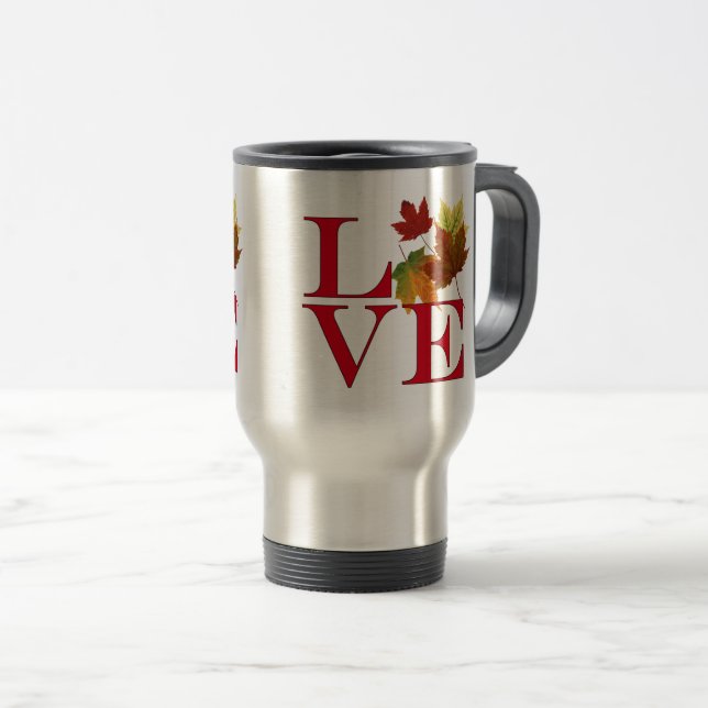 Mug De Voyage J'aime l'automne (Devant droit)