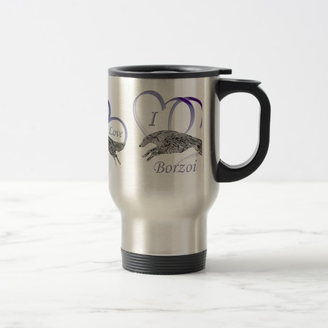 Mug De Voyage J'aime le barzoï (Droit)