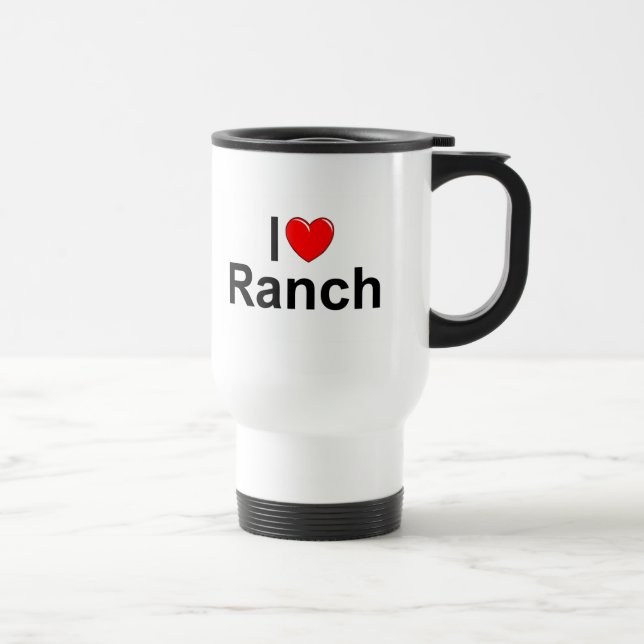 Mug De Voyage J'aime le ranch (de coeur) (Droite)