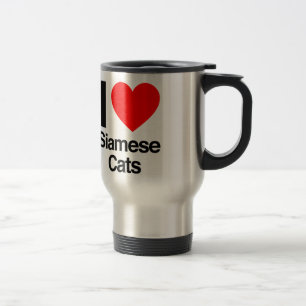 Mug De Voyage j'aime les chats siamois