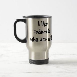 Mug De Voyage J'aime les femelles rousses blooded chaudes
