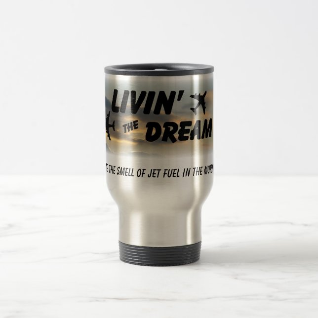 Mug De Voyage J'aime l'odeur du kérosène (Centre)