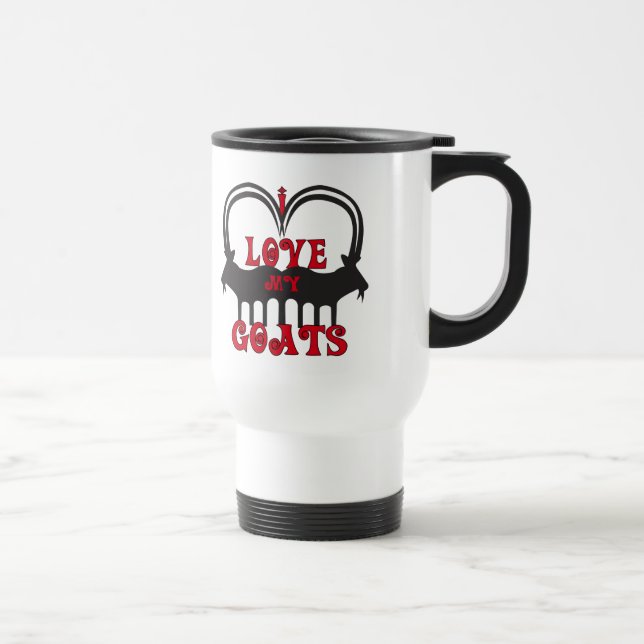 Mug De Voyage J'aime mes chèvres (Droite)