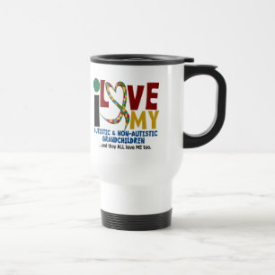 Mug De Voyage J'aime mes petits-enfants 2 autistes et de