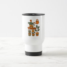 Mug De Voyage J'arrose mes plantes – Rayures Rétro 70