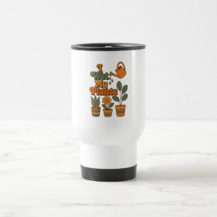 Mug De Voyage J'arrose mes plantes – Rayures Rétro 70