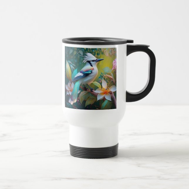 Mug De Voyage Jay à ailes Turquoises en berceau (Droite)