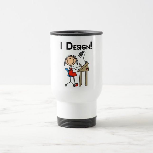 Mug De Voyage Je conçois des T-shirts et des cadeaux (Centre)