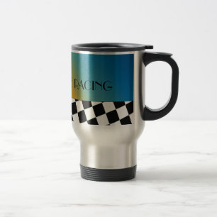 Mug De Voyage Je préfère courir À damiers design