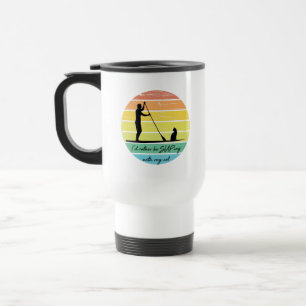Mug De Voyage Je préférerais être SUPing avec mon Cat SUP