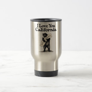 Mug De Voyage Je t'aime étreinte d'ours de la Californie