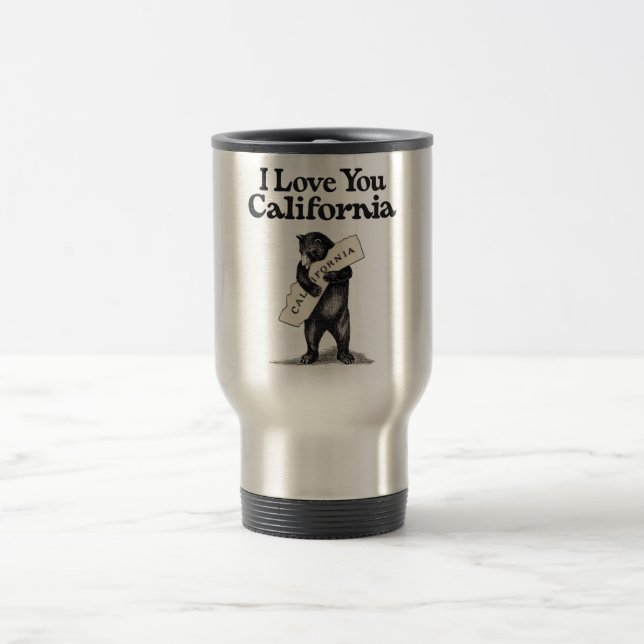 Mug De Voyage Je t'aime étreinte d'ours de la Californie (Centre)