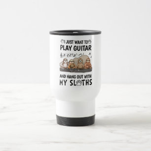 Mug De Voyage Je Veux Juste Jouer Guitare Chemise Mignonne Humou