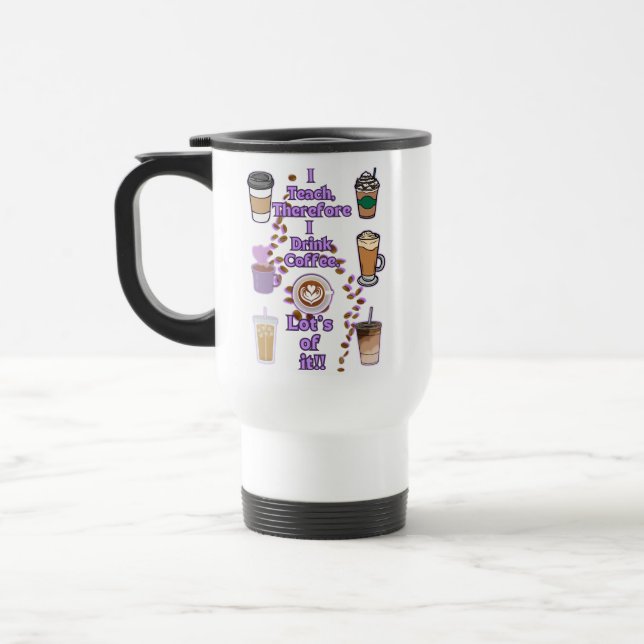 Mug De Voyage J'enseigne donc à boire du café (Gauche)