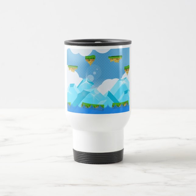 Mug De Voyage Jeu de plate-forme rétro (Centre)