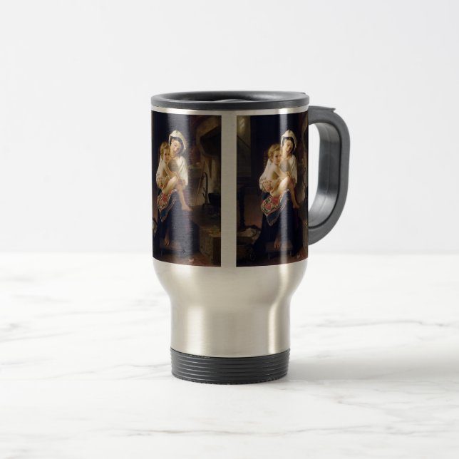 Mug De Voyage Jeune Mère Regardant Son Enfant (Devant droit)