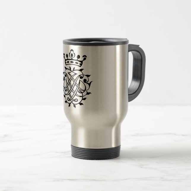 Mug De Voyage Johann Sebastian Bach Crest Monogramme Insignia (Devant droit)