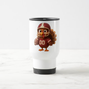 Mug De Voyage Joli dindon de football du jour de Thanksgiving
