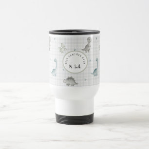 Mug De Voyage Joli dinosaure aquarelle professeur masculin