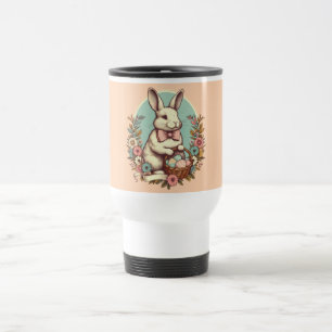 Mug De Voyage Joli lapin/œuf/panier de Pâques vintage