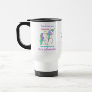 Mug De Voyage Joli Rainbow Unicorns Né En Septembre