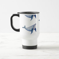 Jolie baleine d'aquarelle Coupe de café réutilisab
