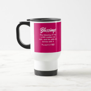 Mug De Voyage Jolie foi chrétienne rose Bénédiction Bible Verse