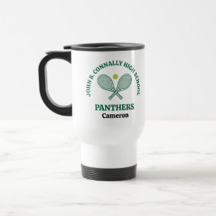 Mug De Voyage Joueur de tennis personnalisé au lycée vert