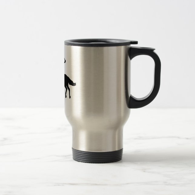 Mug De Voyage Joueur et cheval de polo (Droit)