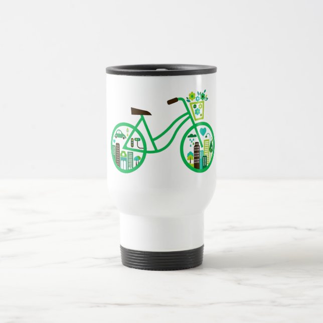 Mug De Voyage Jour de la terre vert de devenez écolo de (Centre)