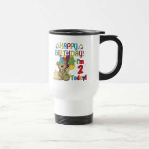 Mug De Voyage Joyeux anniversaire Teddy Bear 2e anniversaire