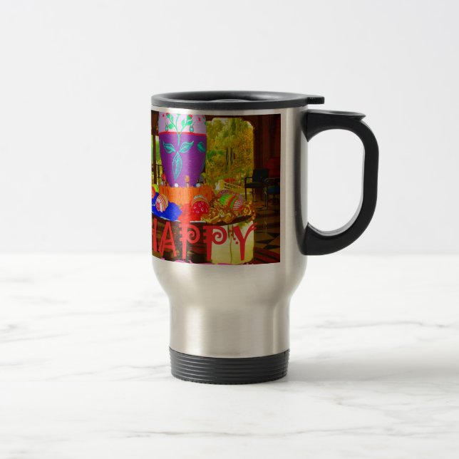 Mug De Voyage Joyeux Centre d'Oeufs de Pâques pour le printemps (Droit)