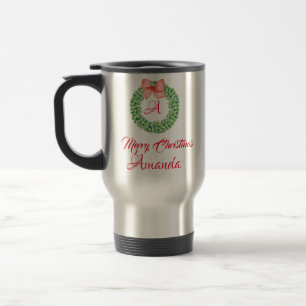 Mug De Voyage Joyeux feuilles de Noël